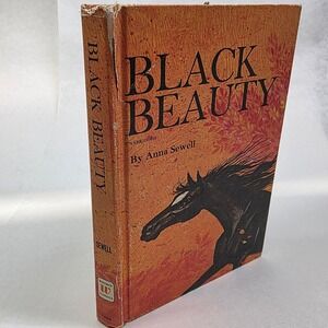 Whitman Black Beauty Hardcover Kids Book 1970 Orange Unabridged Anna Sewell